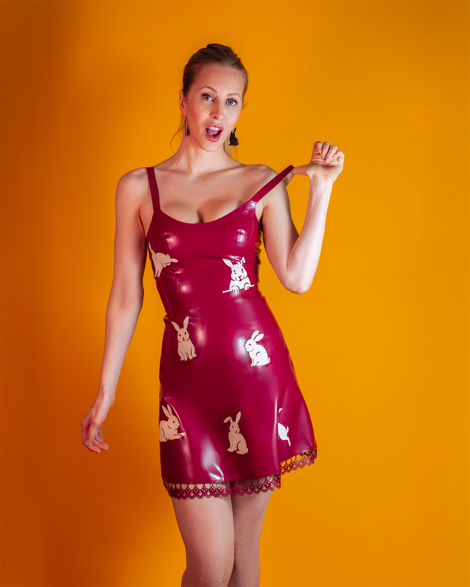 Bunny Mini Dress with Lace