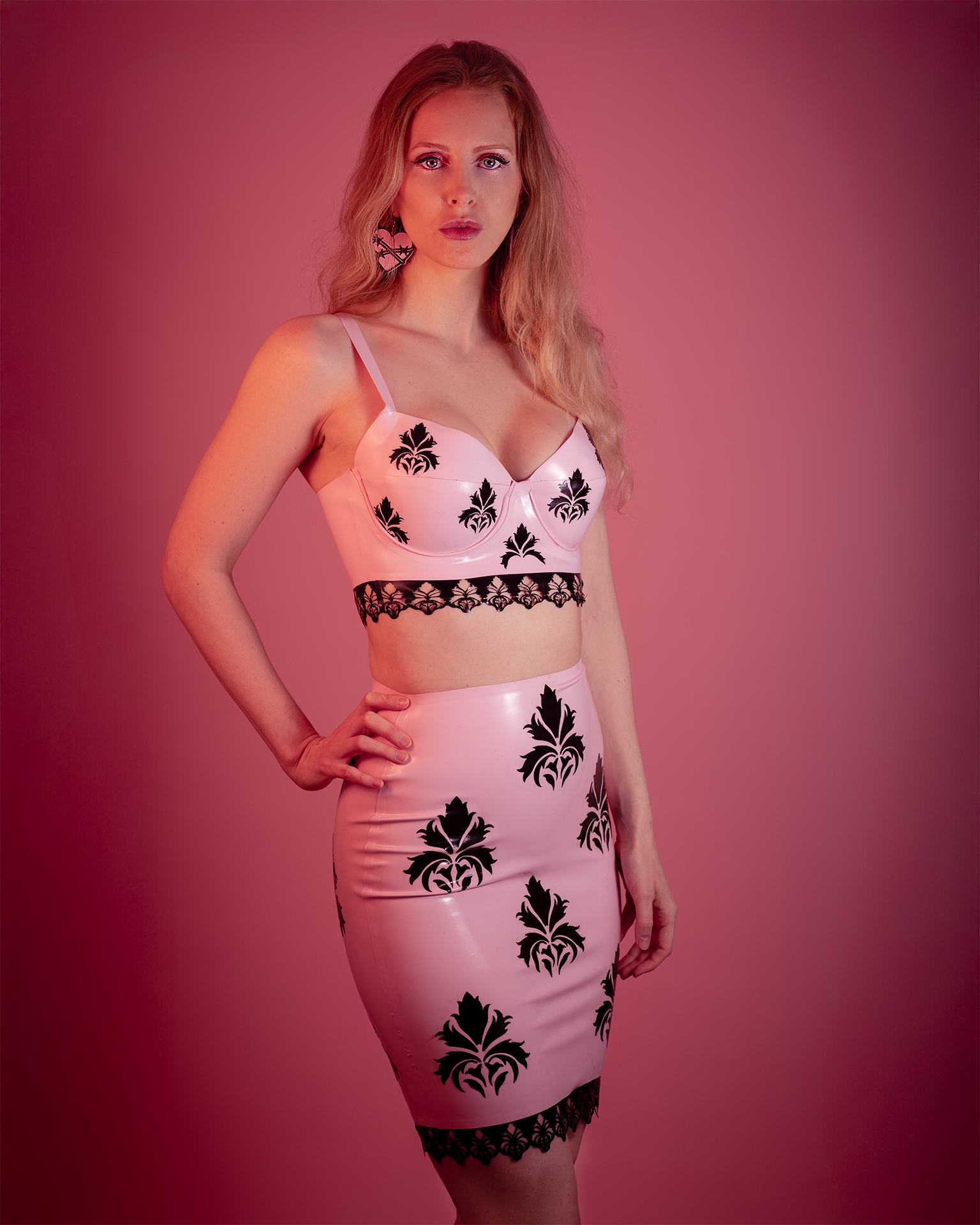 Damask Pencil Skirt